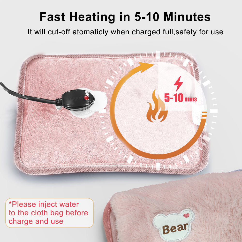 Hand Warmer Electric Hot Water Bag Soft Hand, Heater Fast Heating Warm, Winter Rechargeable Bag Hands Warmer