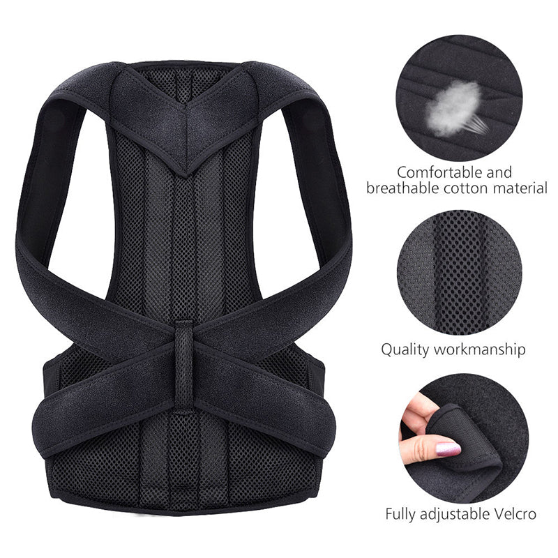 Adjustable Scoliosis Posture Corrector, Back Brace, Lumbar Support, Belt for Straight Posture Support