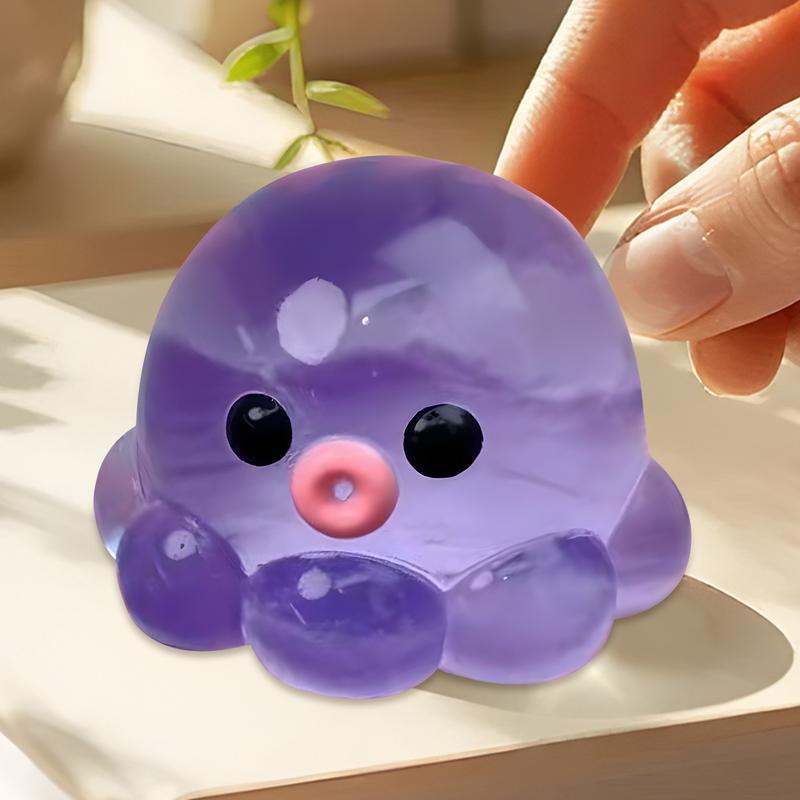 Bubble Hairstyle Game for Kids, Clear Crystal Octopus Hand Relax Toy, Squeeze Fidget Toy