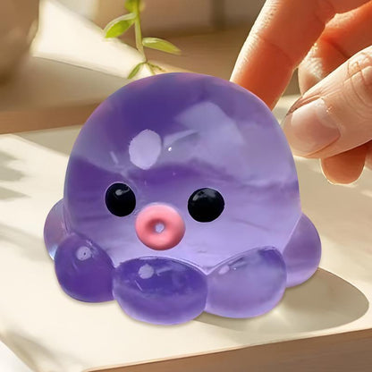 Bubble Hairstyle Game for Kids, Clear Crystal Octopus Hand Relax Toy, Squeeze Fidget Toy
