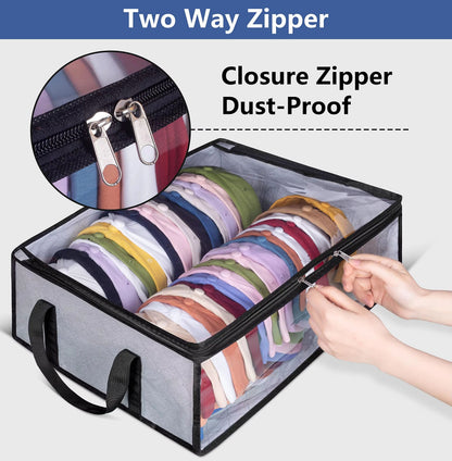 Baseball Cap Storage Organizer – Wide Foldable Hat Rack with Handles, Holds Up to 40 Hats