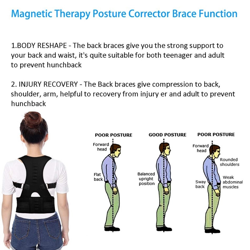 Magnetic Therapy Posture Corrector, Shoulder Support Belt for Men and Women, Posture Corset, Braces and Support