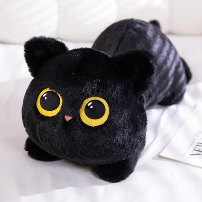 Cuddly Black Cat Plush Toy Doll, Cute Big Pillow Cushion for Boys, Girls, Birthday Gifts