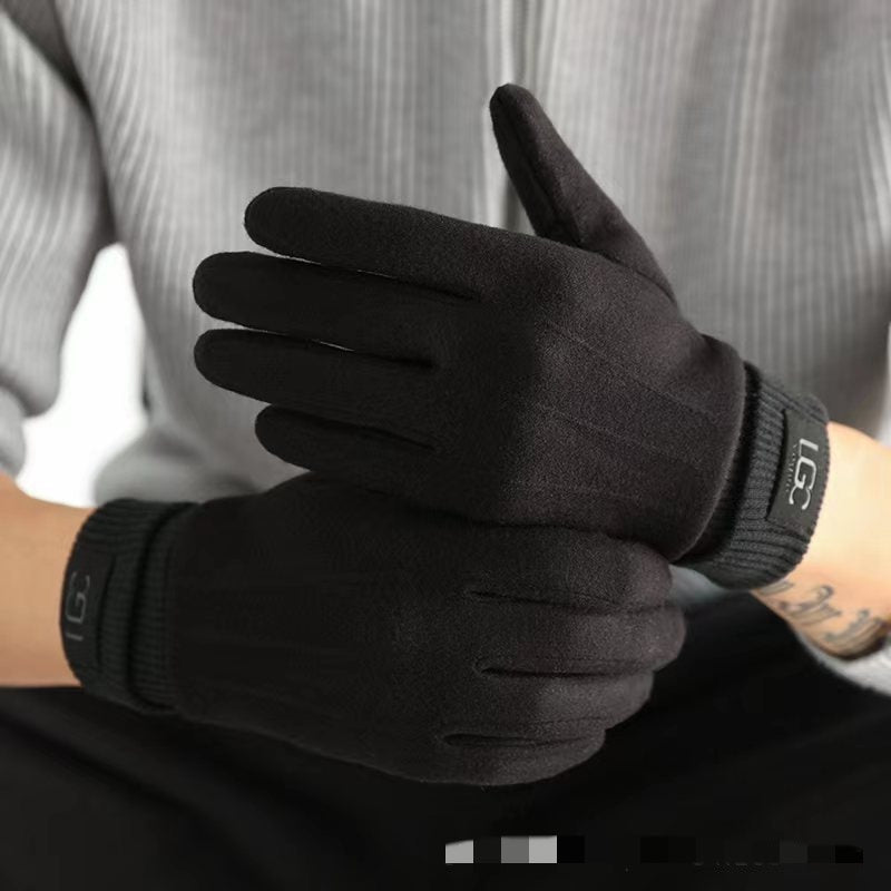 Winter Woolen Gloves for Women, Cold Protection Cashmere Gloves, Full Finger Touch Screen Mittens