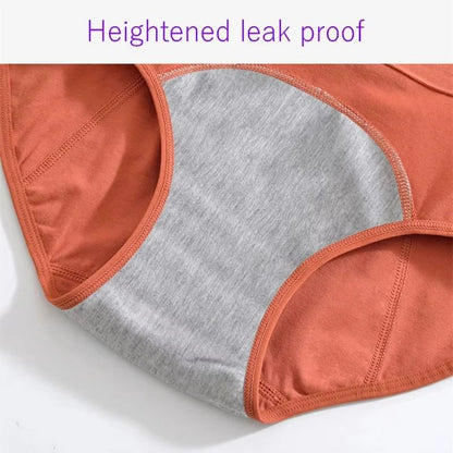 Womens High Waist Menstrual Panties Leakproof Cotton Period Underwear