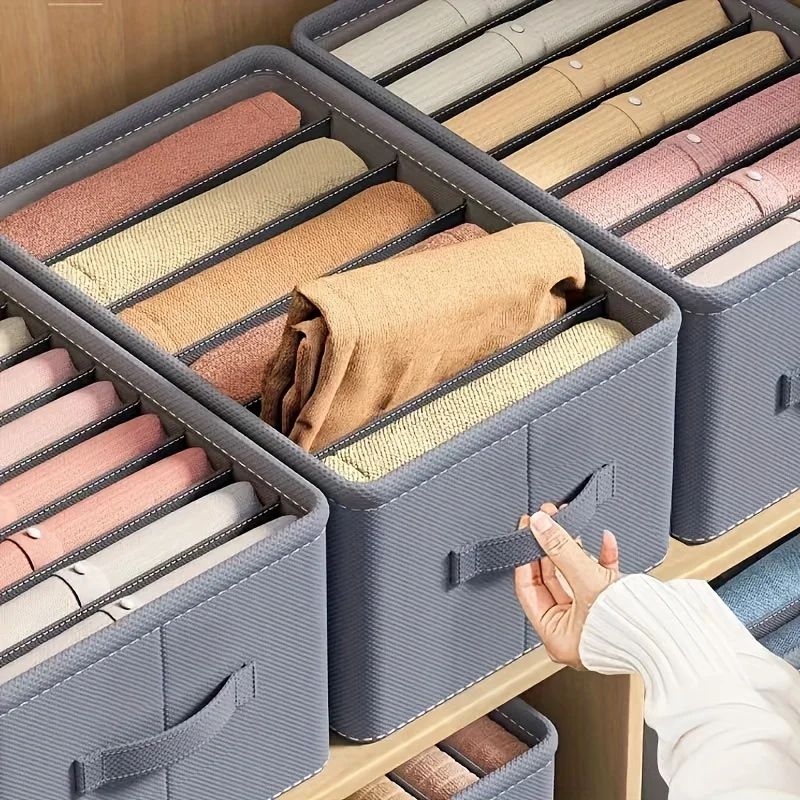 PP Board Clothes Storage Box Organizer – Divided Closet Organizer for Jeans, Sweaters, Shirts & Pants