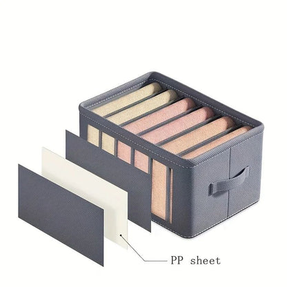 PP Board Clothes Storage Box Organizer – Divided Closet Organizer for Jeans, Sweaters, Shirts & Pants