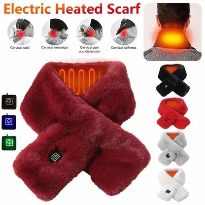 USB Heated Winter Scarf for Men and Women Adjustable Temperature