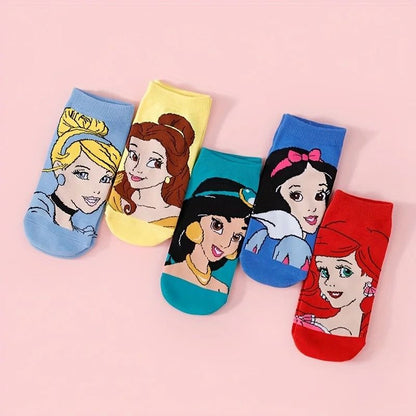 Cute Cartoon Casual Socks for Women 5 Pair Set