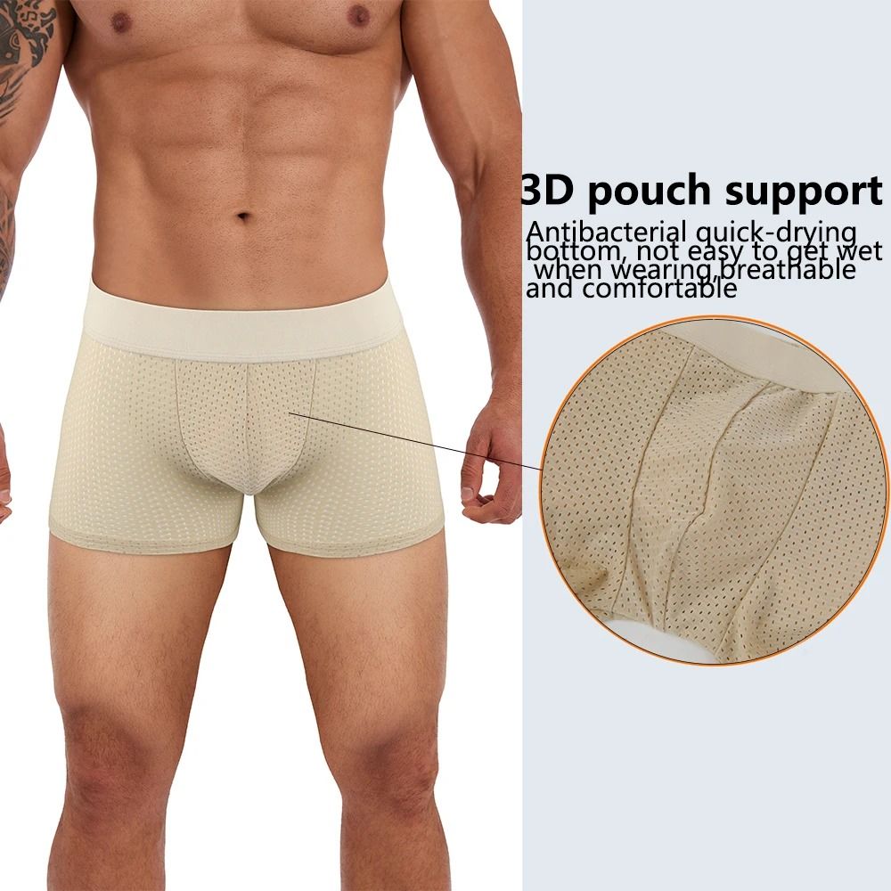 Mens Padded Hip Lift Body Shaper Boxer Briefs