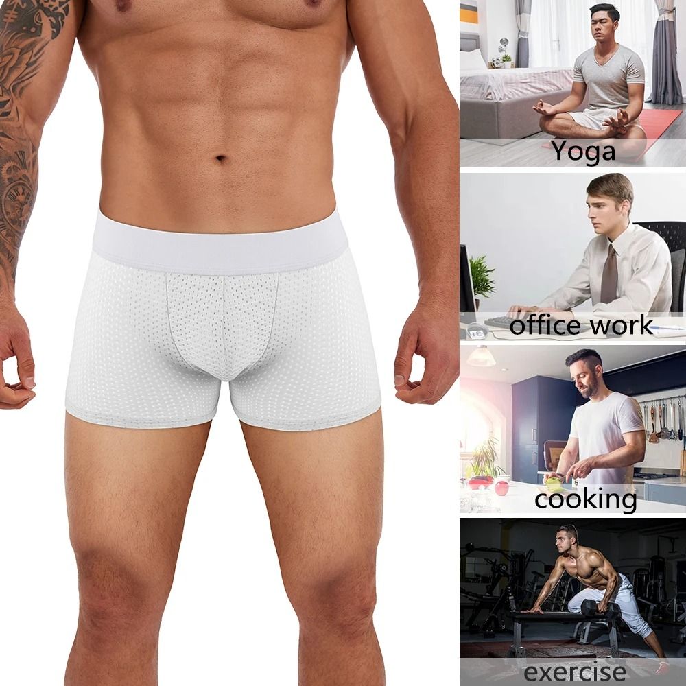 Mens Padded Hip Lift Body Shaper Boxer Briefs