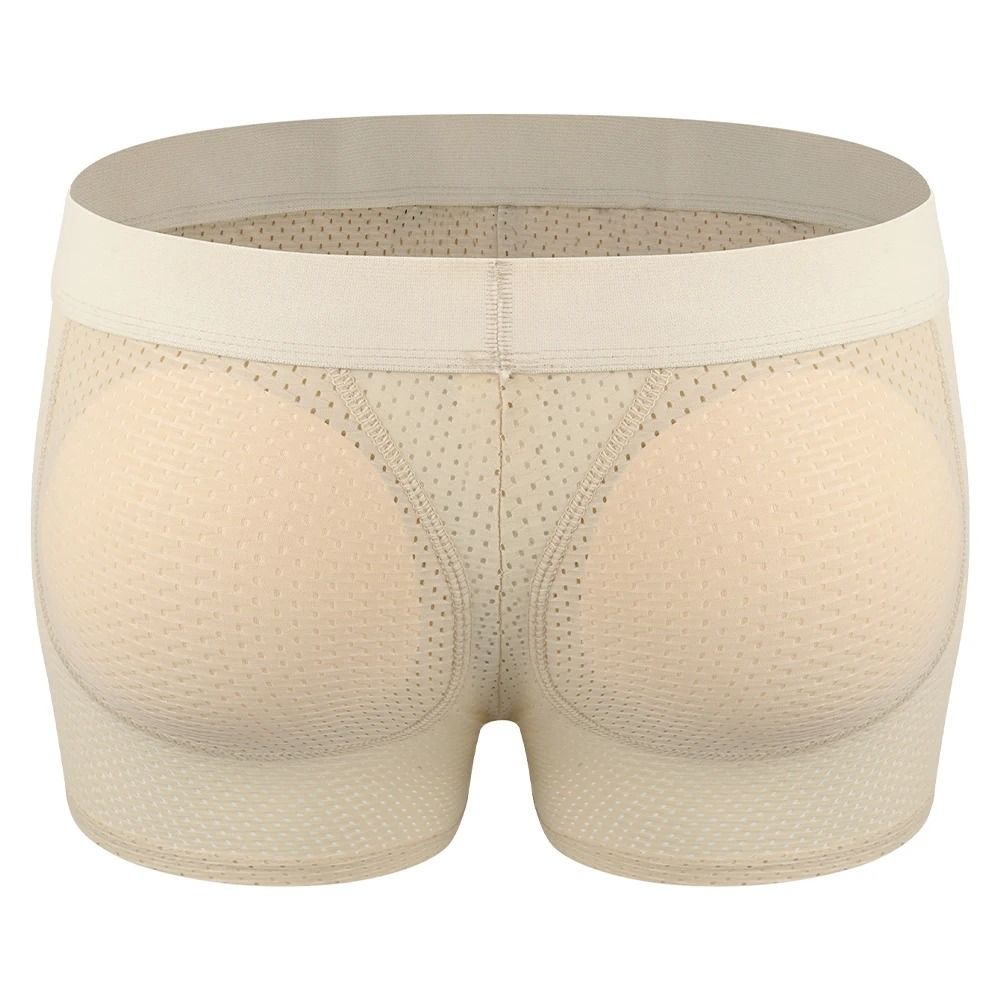 Mens Padded Hip Lift Body Shaper Boxer Briefs