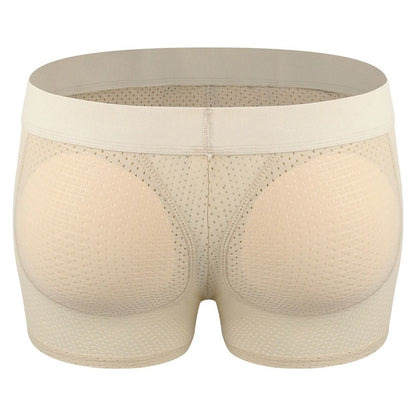 Mens Padded Hip Lift Body Shaper Boxer Briefs