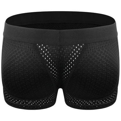 Mens Padded Hip Lift Body Shaper Boxer Briefs