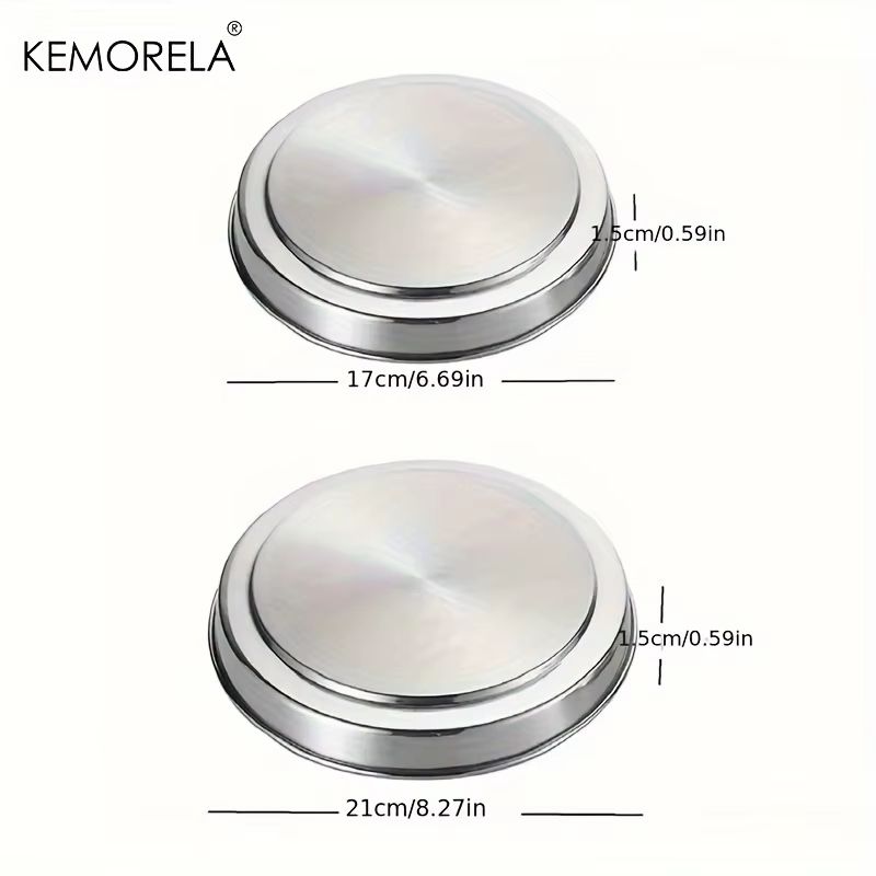 4-Pack Stainless Steel Electric Stove Burner Covers (2 Small + 2 Large) Rustproof Round Cooktop Cover Plates