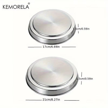 4-Pack Stainless Steel Electric Stove Burner Covers (2 Small + 2 Large) Rustproof Round Cooktop Cover Plates