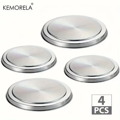 4-Pack Stainless Steel Electric Stove Burner Covers (2 Small + 2 Large) Rustproof Round Cooktop Cover Plates