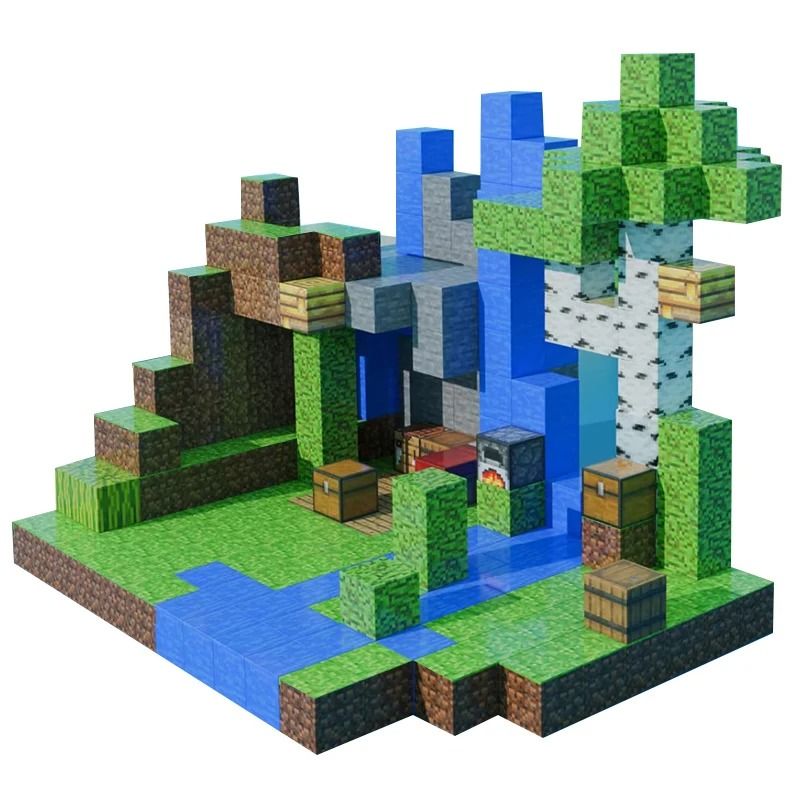 Magnetic Building Blocks Set with DIY Construction Table for Kids