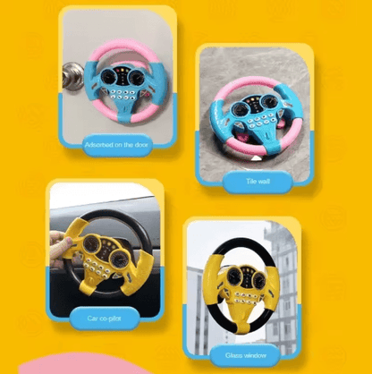 Light Up Infant Interactive Stroller Steering Wheel Toy for Early Learning
