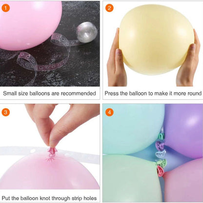 2 Pcs 197 Inches Balloon Arch Kit – Balloon Garland Decorating Tape for Weddings, Birthdays & Parties