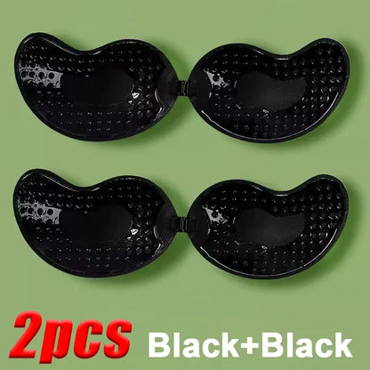 Invisible Strapless Adhesive Stick Bra, Strapless Push Up Bras, Seamless Silicone Nipple Covers, Women Lingerie Bralette