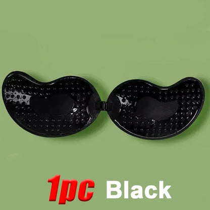 Invisible Strapless Adhesive Stick Bra, Strapless Push Up Bras, Seamless Silicone Nipple Covers, Women Lingerie Bralette