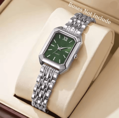 Rectangle Womens Quartz Watch Elegant Luxury Analog Style