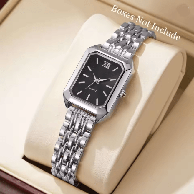 Rectangle Womens Quartz Watch Elegant Luxury Analog Style