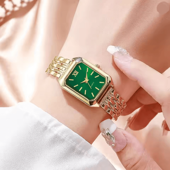 Rectangle Womens Quartz Watch Elegant Luxury Analog Style