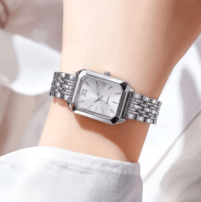 Rectangle Womens Quartz Watch Elegant Luxury Analog Style