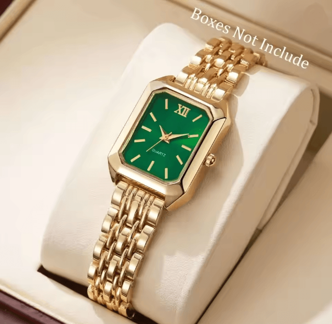 Rectangle Womens Quartz Watch Elegant Luxury Analog Style
