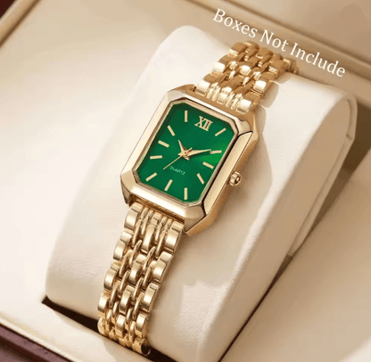 Rectangle Womens Quartz Watch Elegant Luxury Analog Style