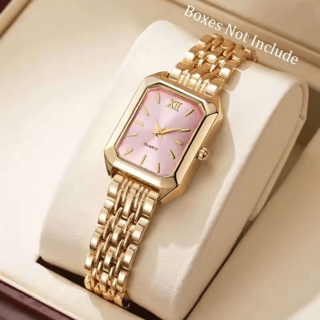 Rectangle Womens Quartz Watch Elegant Luxury Analog Style