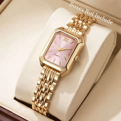 Rectangle Womens Quartz Watch Elegant Luxury Analog Style