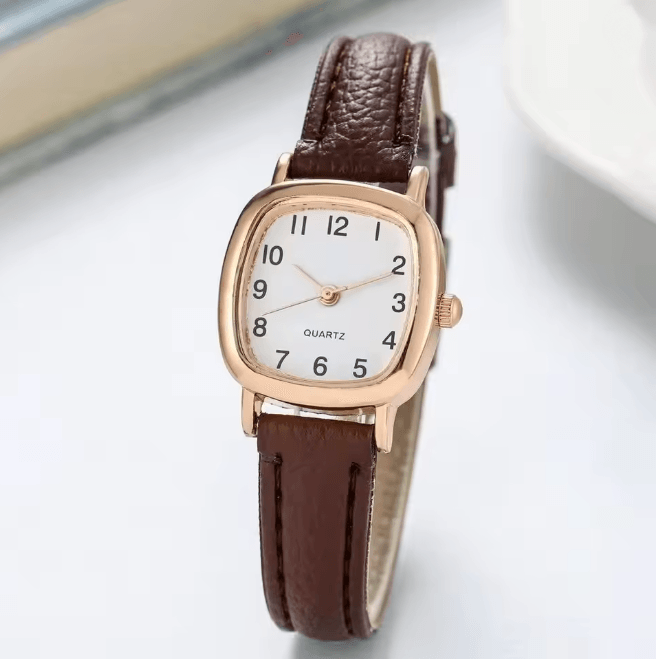 Square Womens Quartz Watch Simple Vintage Small Dial