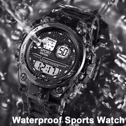 Mens Multifunction LED Sports Watch Waterproof Luminous