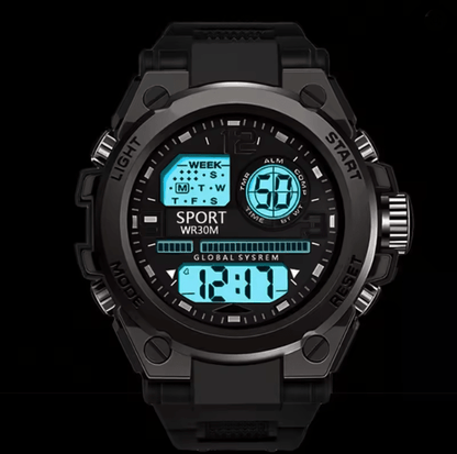 Mens Multifunction LED Sports Watch Waterproof Luminous