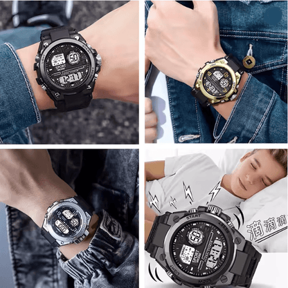 Mens Multifunction LED Sports Watch Waterproof Luminous