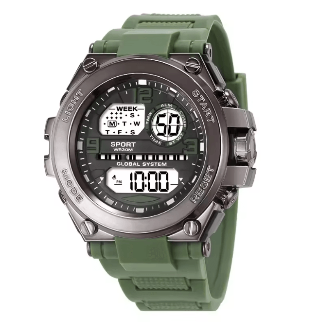 Mens Multifunction LED Sports Watch Waterproof Luminous