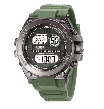 Mens Multifunction LED Sports Watch Waterproof Luminous