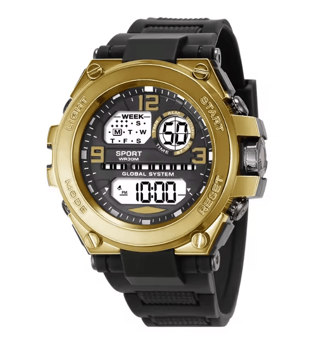Mens Multifunction LED Sports Watch Waterproof Luminous
