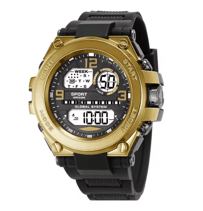 Mens Multifunction LED Sports Watch Waterproof Luminous