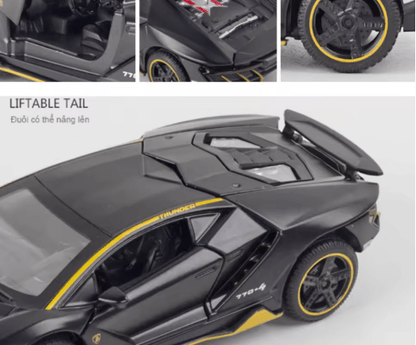 1:32 Lamborghini LP770 Diecast Pull Back Toy Car With Lights and Music
