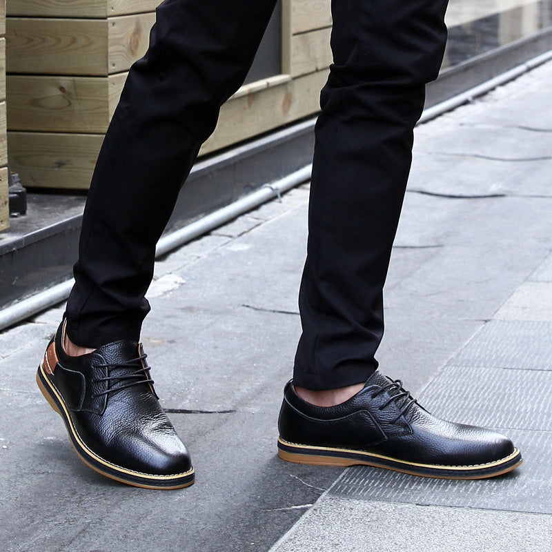 Luxury Brand Genuine Leather Men Dress Shoes, Oxfords Brogue Lace Up, Italian Moccasins, Casual Loafers Plus