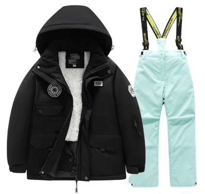 Childrens Winter Ski Suit Windproof Waterproof Snow Jacket for Boys and Girls