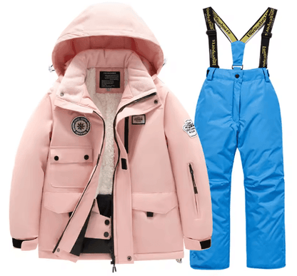 Childrens Winter Ski Suit Windproof Waterproof Snow Jacket for Boys and Girls