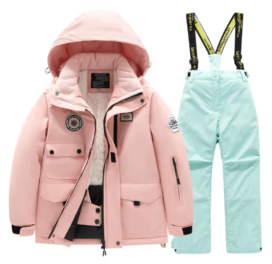 Childrens Winter Ski Suit Windproof Waterproof Snow Jacket for Boys and Girls