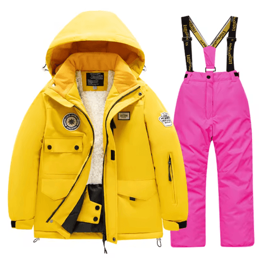 Childrens Winter Ski Suit Windproof Waterproof Snow Jacket for Boys and Girls