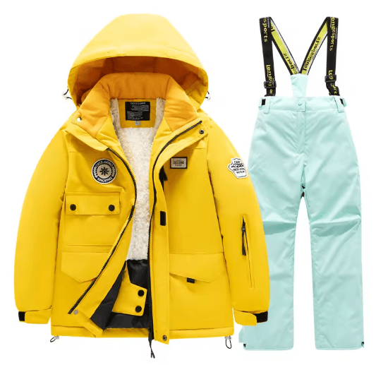 Childrens Winter Ski Suit Windproof Waterproof Snow Jacket for Boys and Girls