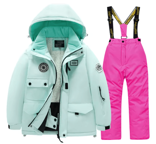 Childrens Winter Ski Suit Windproof Waterproof Snow Jacket for Boys and Girls
